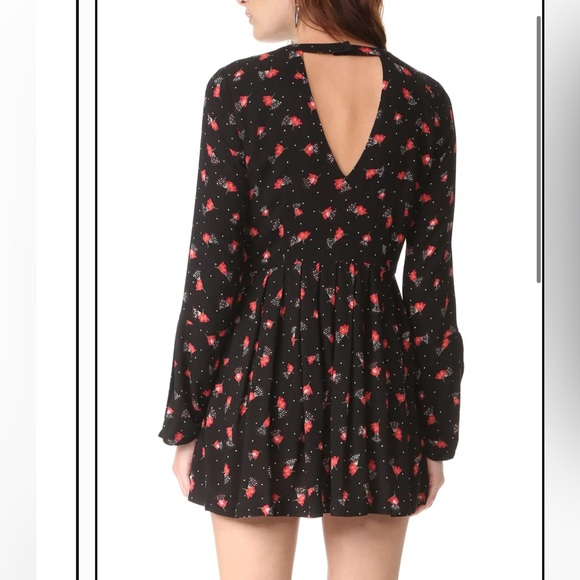 Free People Tegan Floral Print Mini Long Sleeve Dress - Picture 2 of 15